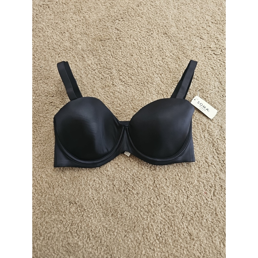 Soma Vanishing Back Strapless Bra Black 32DDD